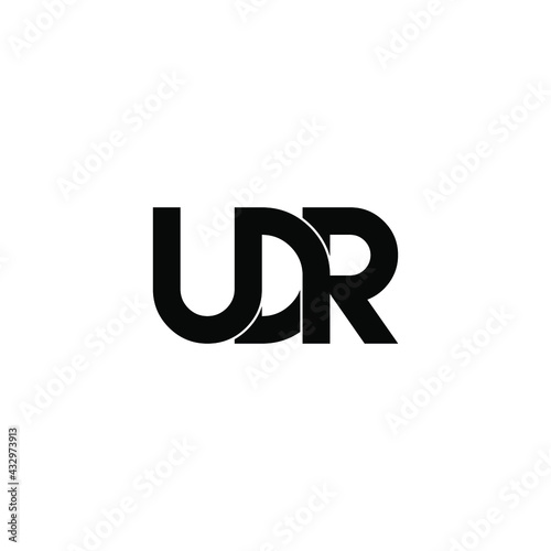 udr letter original monogram logo design
