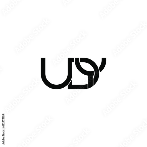 udy letter original monogram logo design