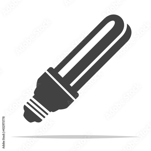 Compact fluorescent light bulb icon vector isolated