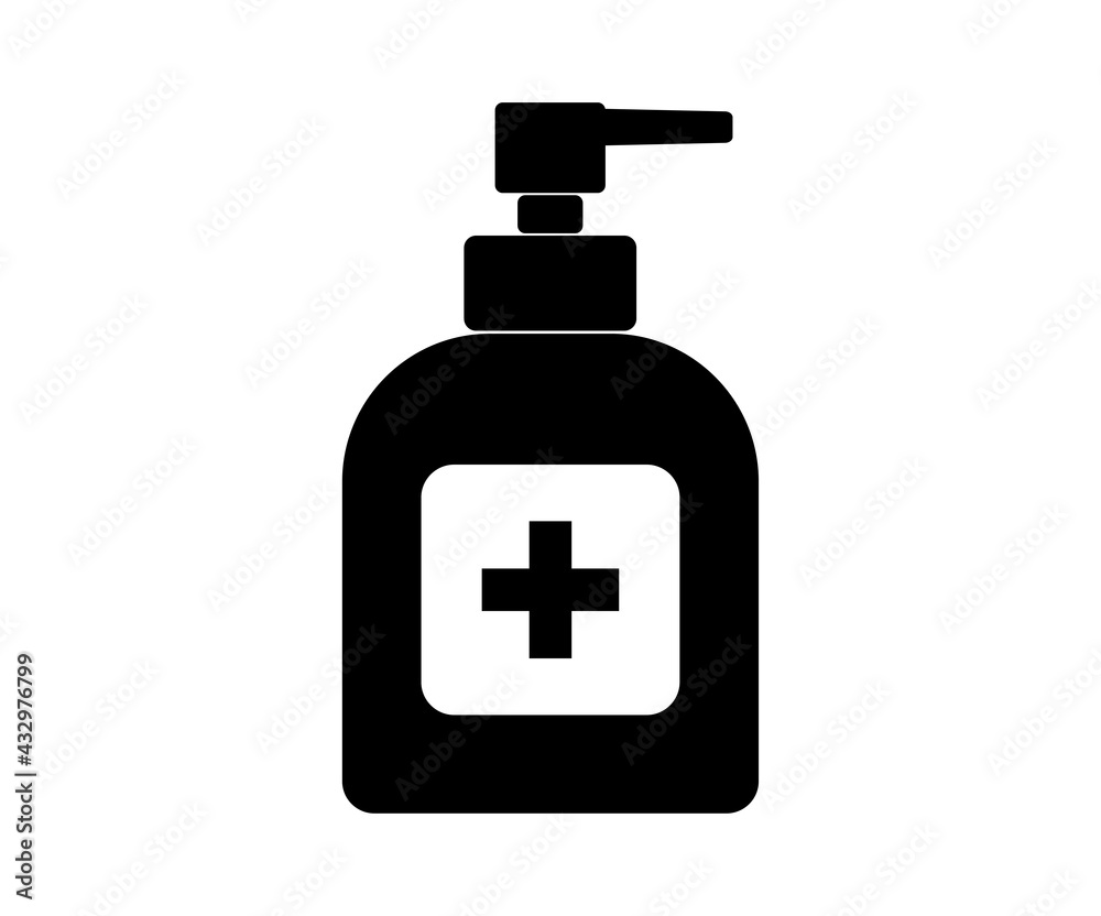 Hand sanitizer icon. Vector icon isolated on white background. Hand sanitizer icon. Vector icon isolated on white background.