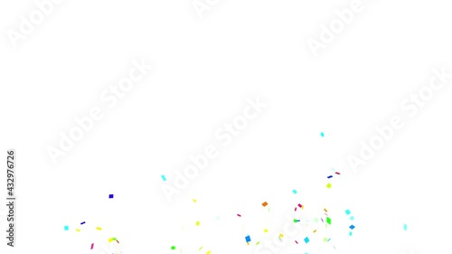 カラフルな紙吹雪　confetti_colorful 合成用マスク素材付