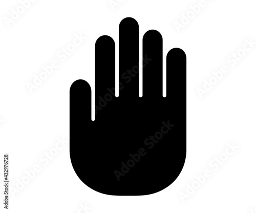 Palm Hand Icon, fill flat icon sign, isolated on white background - iconic vector Illustration