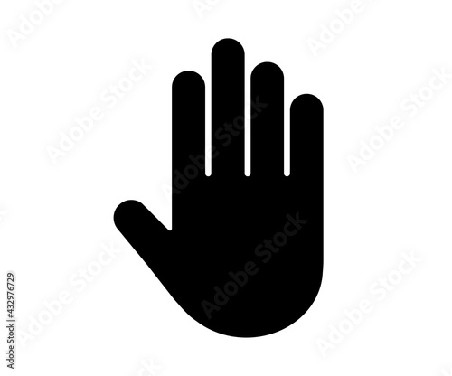 Palm Hand Icon, fill flat icon sign, isolated on white background - iconic vector Illustration