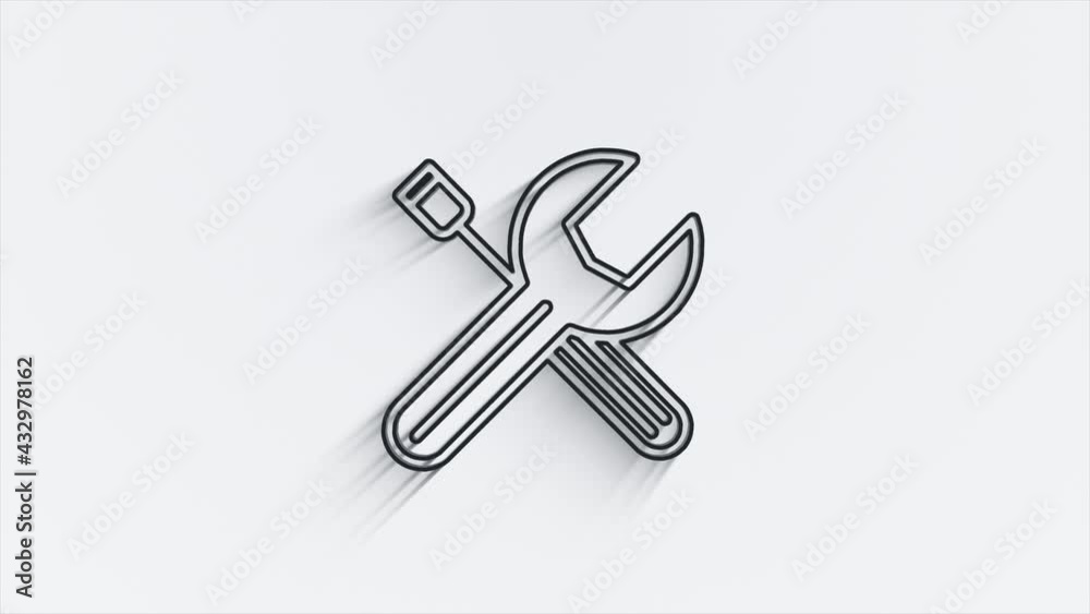 Outline web line shadow icons. Construction tools, building. Work safety. Motion graphics. Outline web line shadow icons. Construction tools, building. Work safety. Motion graphics.