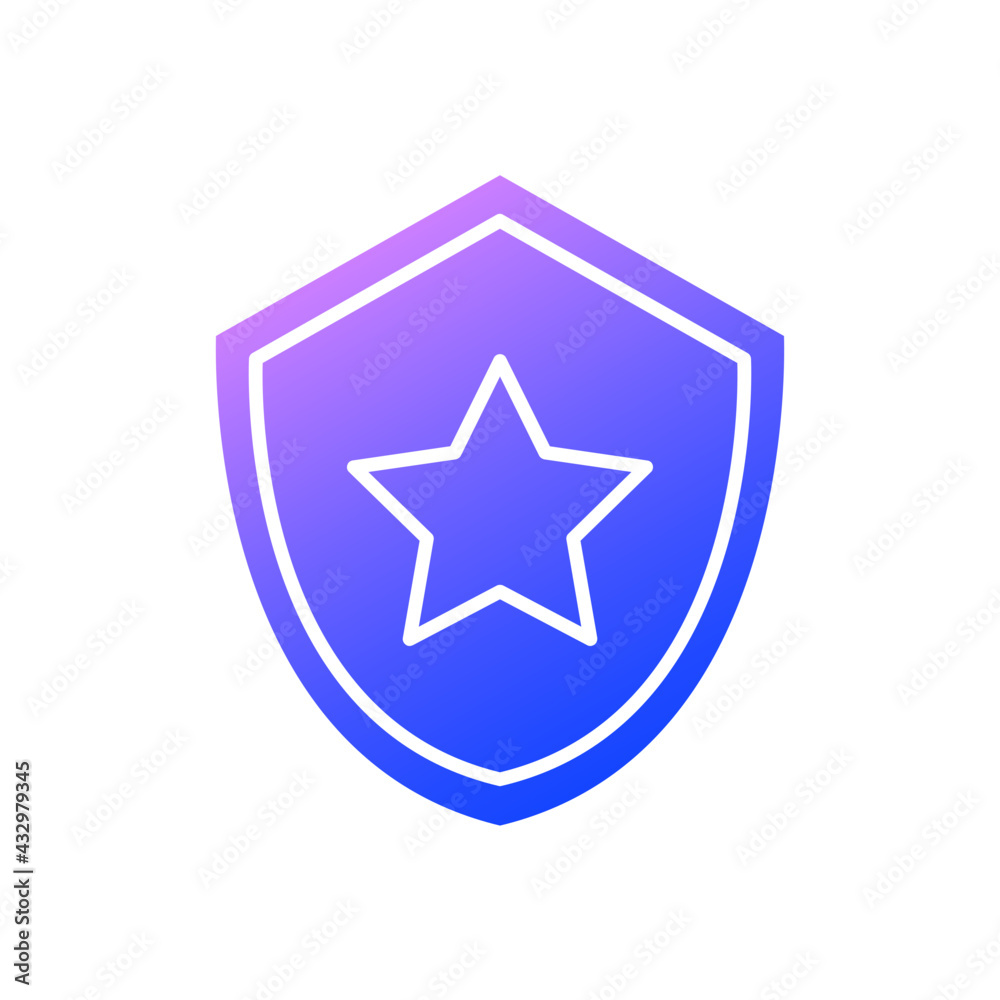 Shield and star icon Shield and star icon