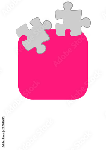 Vertical illustration format A4 - the design of the screen of the phone or tablet for inscriptions and photos