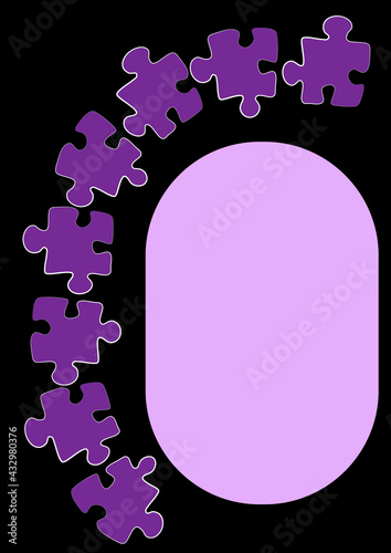 Vertical illustration format A4 - the design of the screen of the phone or tablet for inscriptions and photos