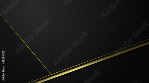 Background_Paper_Black paper with golden line C