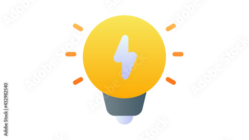 idea light bulb energy single isolated icon with smooth style
