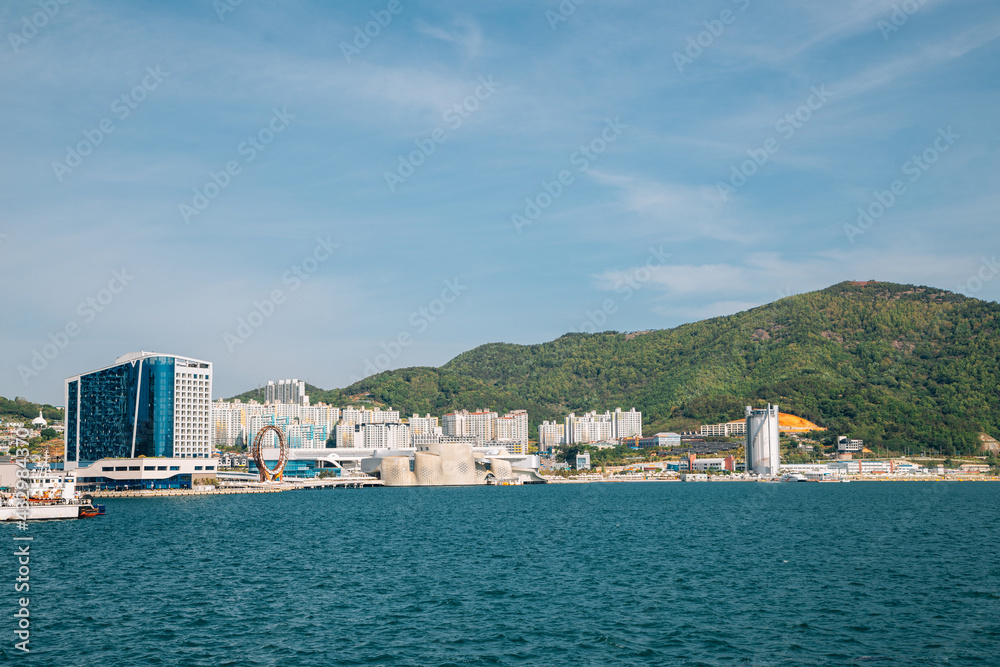 Yeosu Expo park and sea in Yeosu, Korea