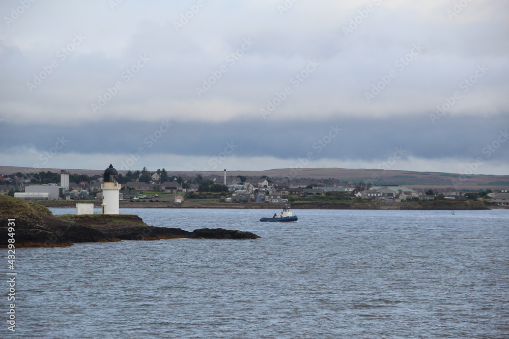 Entering the harbour at Stornoway, Isle of Lewis, Scotland.