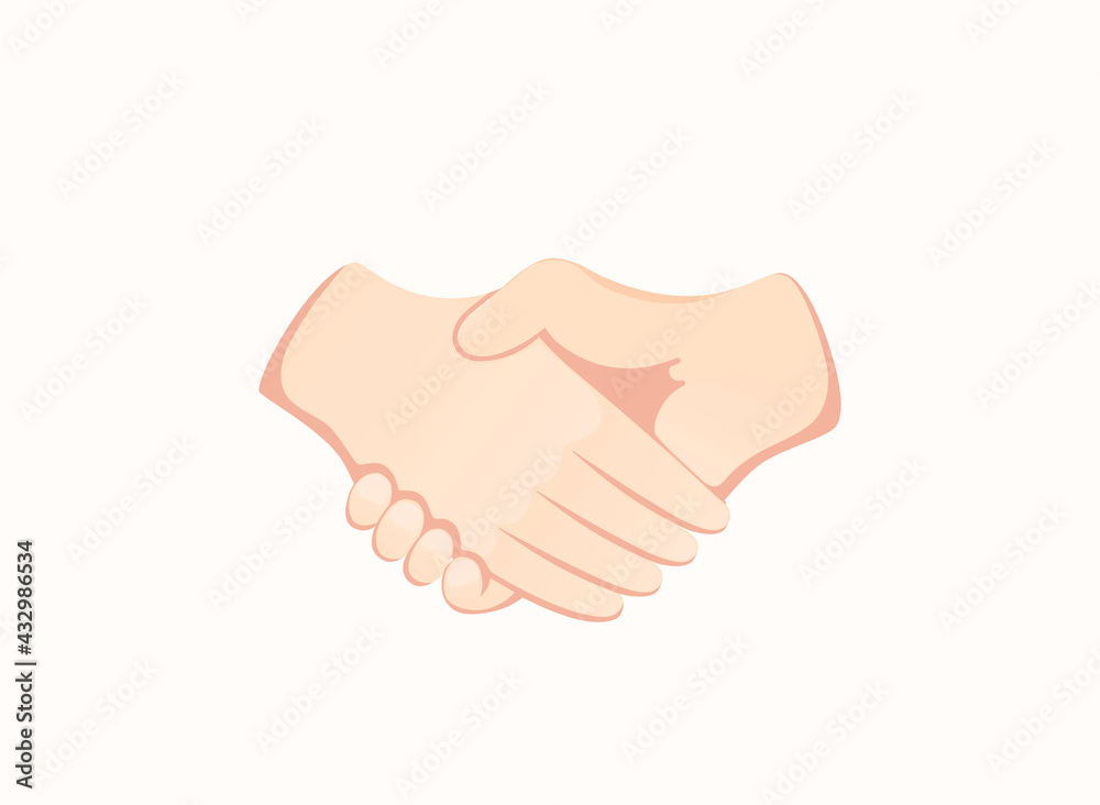 Handshake icon. Hand gesture emoji vector illustration. Stock