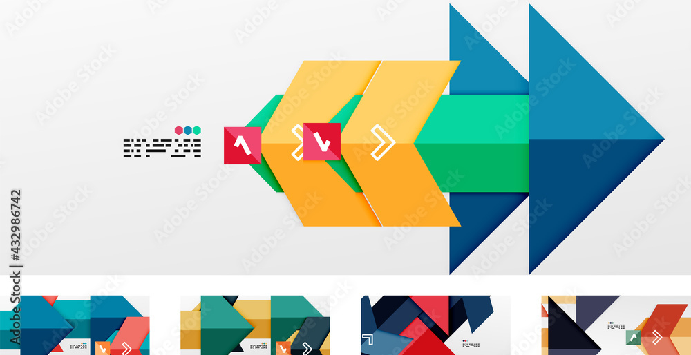 Flat style colorful geometric shapes abstract wallpapers