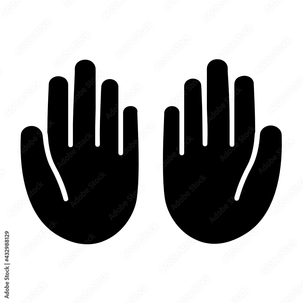 pray to god and religion symbol. prayer hand gesture sign icon vector ...