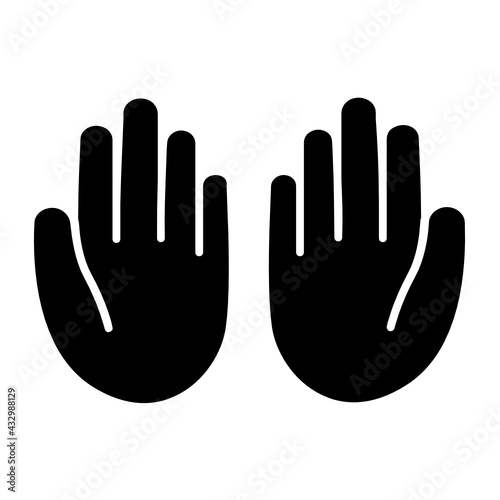 pray to god and religion symbol. prayer hand gesture sign icon vector
