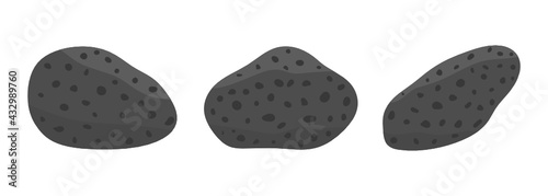 Basalt samples. Mafic extrusive igneous rock