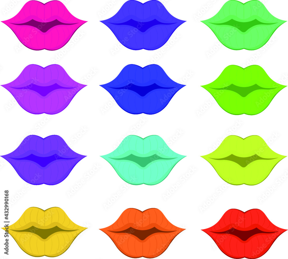 唇 カラフル イラスト Vector De Stock Adobe Stock 唇 カラフル イラスト Vector De Stock Adobe Stock