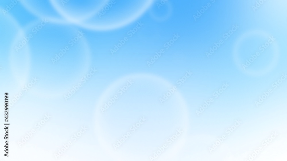 Abstract Blue smooth background with light bokeh ,Nature clear backgrounds in the morning