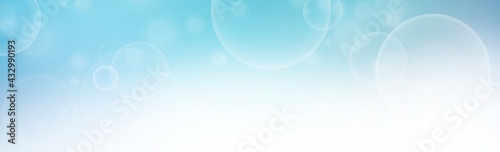 Abstract blue background with bokeh and bright light, wallpaper illustration