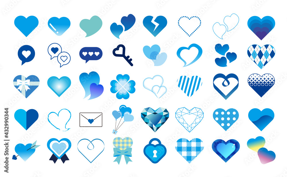 ハートのアイコンセット かわいい 素材 まとめ Stock Vector Adobe Stock ハートのアイコンセット かわいい 素材 まとめ Stock Vector Adobe Stock