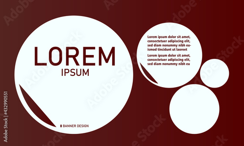 banners design circles dark red