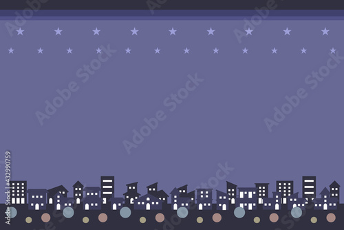 都会の夜景フレーム　グラデ風ver