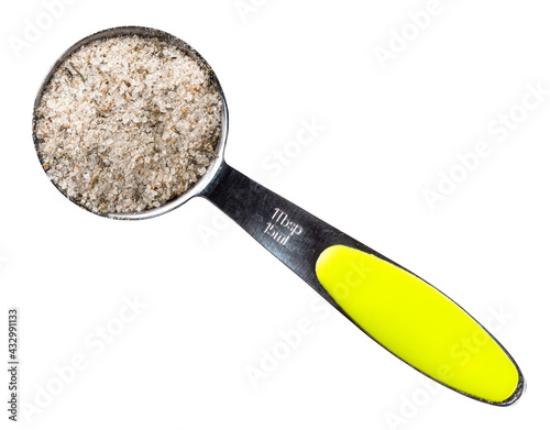 adyghe seasoned salt in measuring spoon cutout