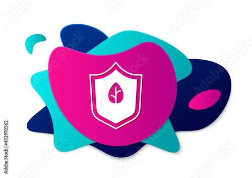 Color Vegan food diet icon isolated Color background. Organic, bio, eco symbol. Vegan, no meat, lactose free, healthy, fresh and nonviolent food. Abstract banner with liquid shapes. Vector