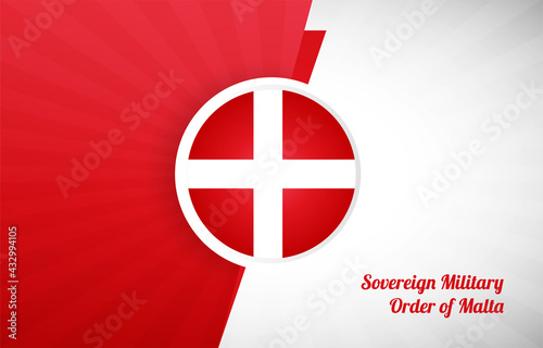 Happy national day of Sovereign Military Order of Malta greeting background. Abstract country flag illustration