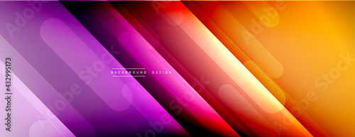 Dynamic lines abstract background. 3D shadow effects and fluid gradients. Modern overlapping forms