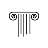Greek column logo template icon design