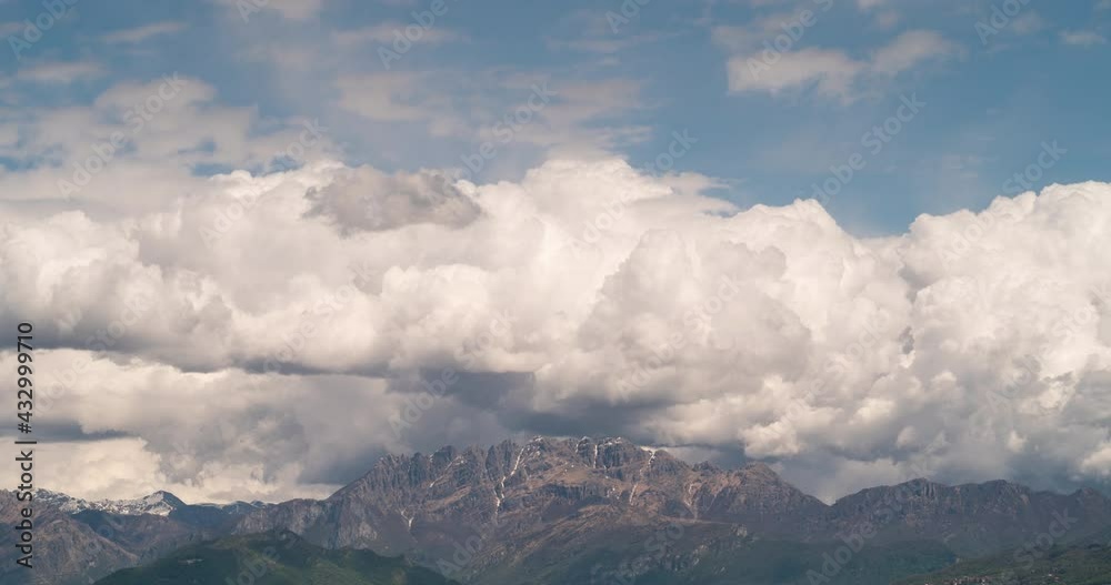 Time lapse of clouds formation over Resegone mountain in Brianza, Italy. Time lapse of clouds formation over Resegone mountain in Brianza, Italy.