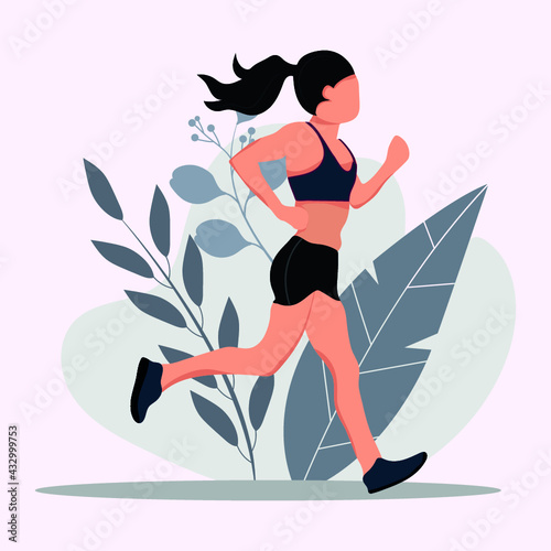 fit Woman lifestyle Activity Illustration