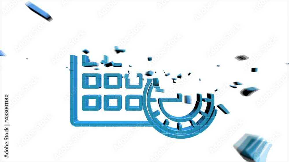 Business 3D pixel icon. Marketing network. Money line icon. Motion graphics. Business 3D pixel icon. Marketing network. Money line icon. Motion graphics.