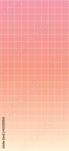 Smartphone wallpapers. Checkered squares. Soft pink and peachy colors. Beautiful minimalistic aesthetic. Extremely high quality image. Spring vibes. Vector.