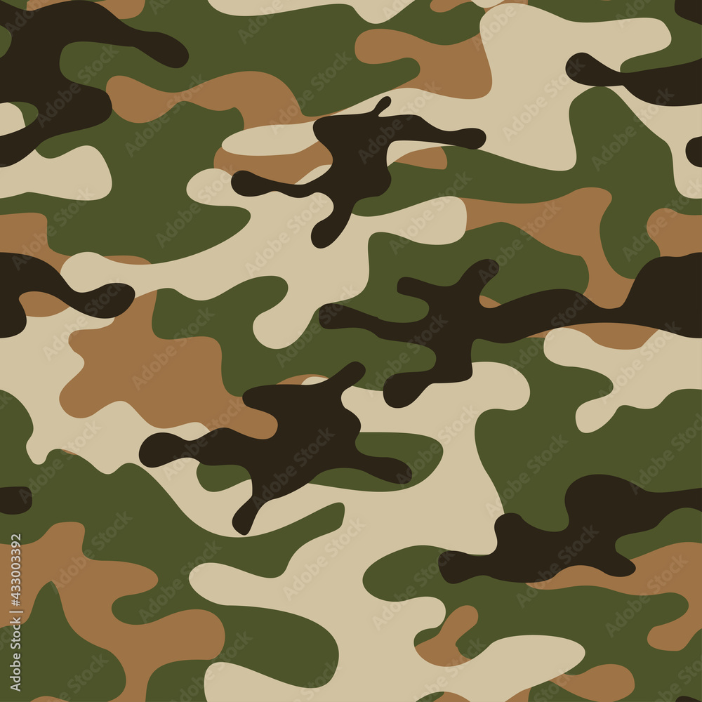 Camouflage seamless pattern modern. Abstract camo. Military texture. Print on fabric. Vector illustration Camouflage seamless pattern modern. Abstract camo. Military texture. Print on fabric. Vector illustration