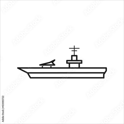 Aircraft carrier with fighter jet