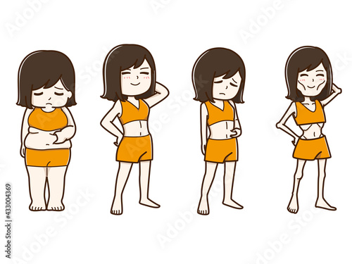 いろいろな体型の女性セット
