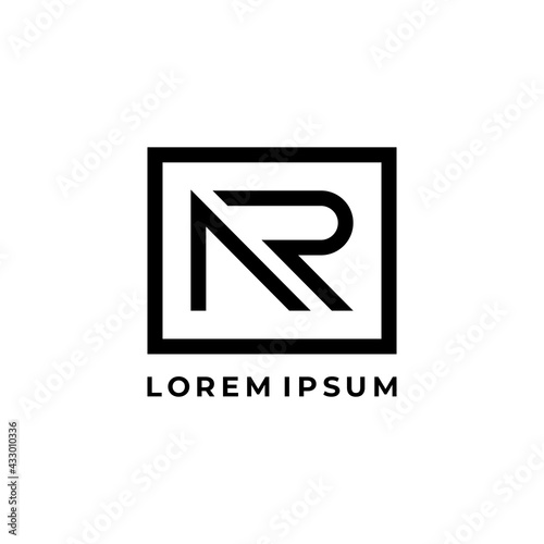 AR. Monogram of Two letters A&R. Luxury, simple, minimal and elegant AR logo design. Vector illustration template.