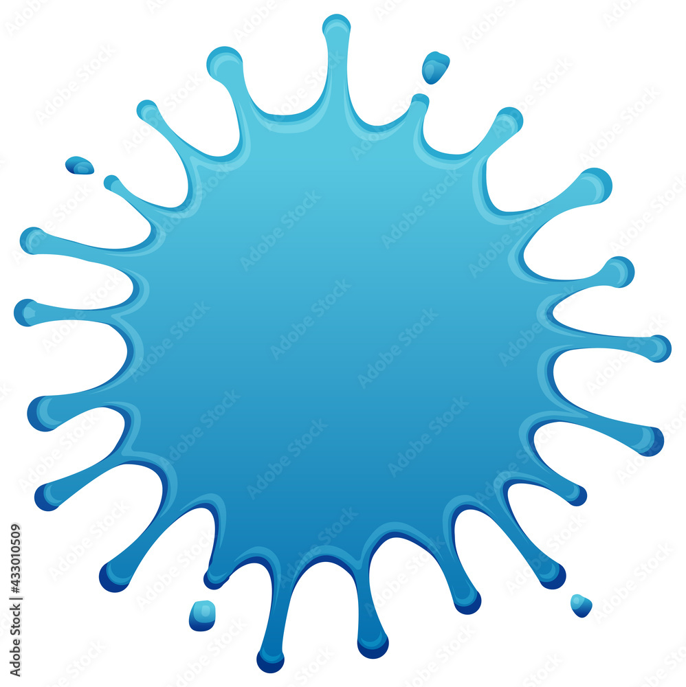 Blue water splash shape vector illustration Blue water splash shape vector illustration