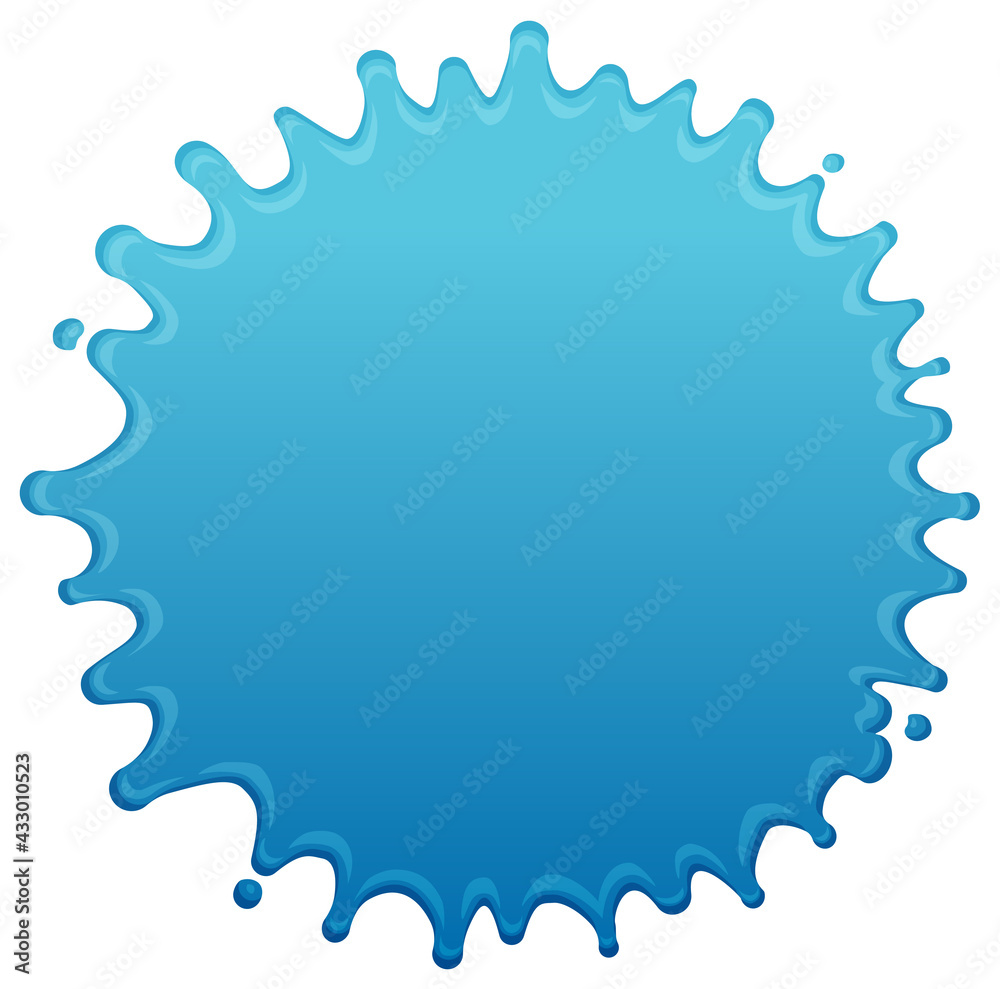 Blue water splash shape vector illustration Blue water splash shape vector illustration