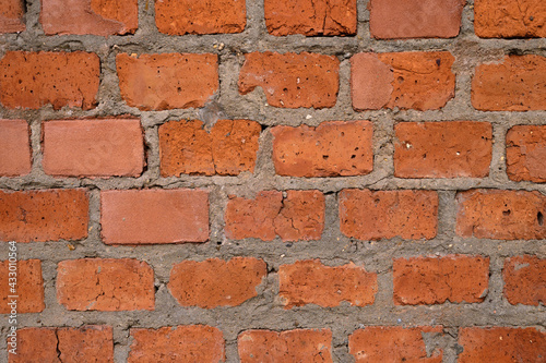 Abstract background of an old red brick wall