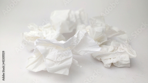 Wallpaper Mural Used of tissue paper on white background Torontodigital.ca
