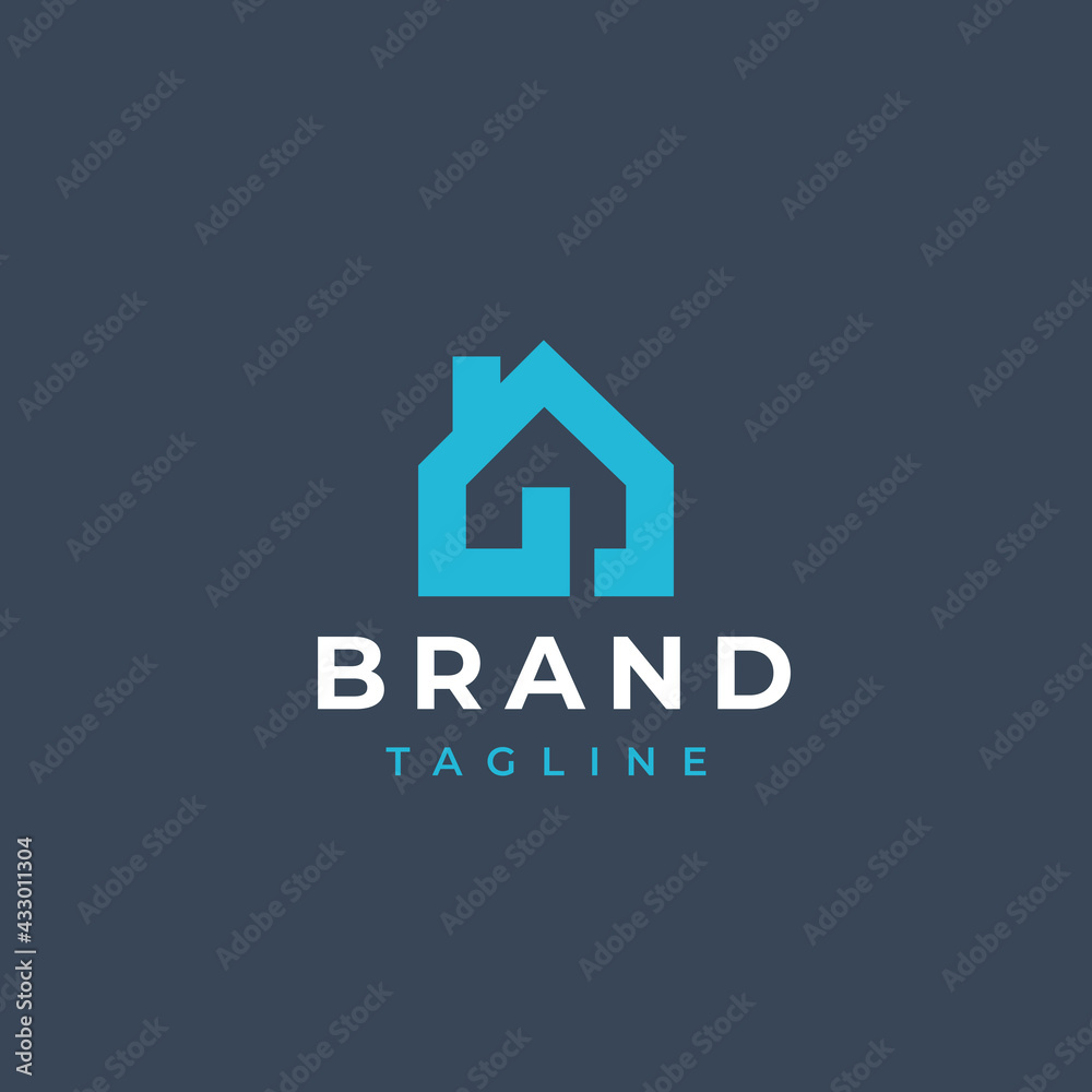 Fototapeta premium House real estate logo design. Vector template.