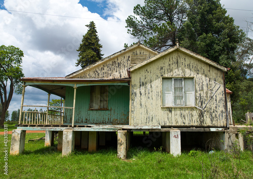 Portuguese settlers wooden houses, Huila Province, Lubango, Angola photo