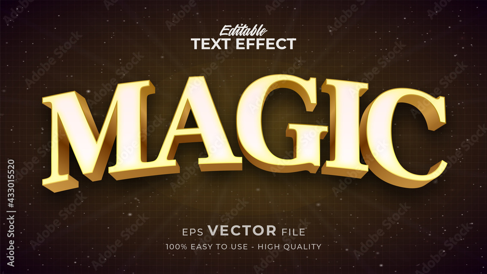 Editable text style effect - Magic text style theme