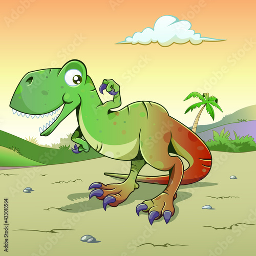 Fototapeta Naklejka Na Ścianę i Meble -  Funny Tyrannosaurus Rex