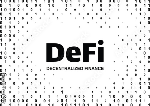 Decentralized Finance Symbol, DeFi Minimal Icon, Concept