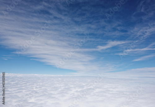  Spindrift cumulus clouds at an altitude of 10 km