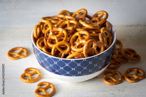 Mini crispy pretzels, food ...